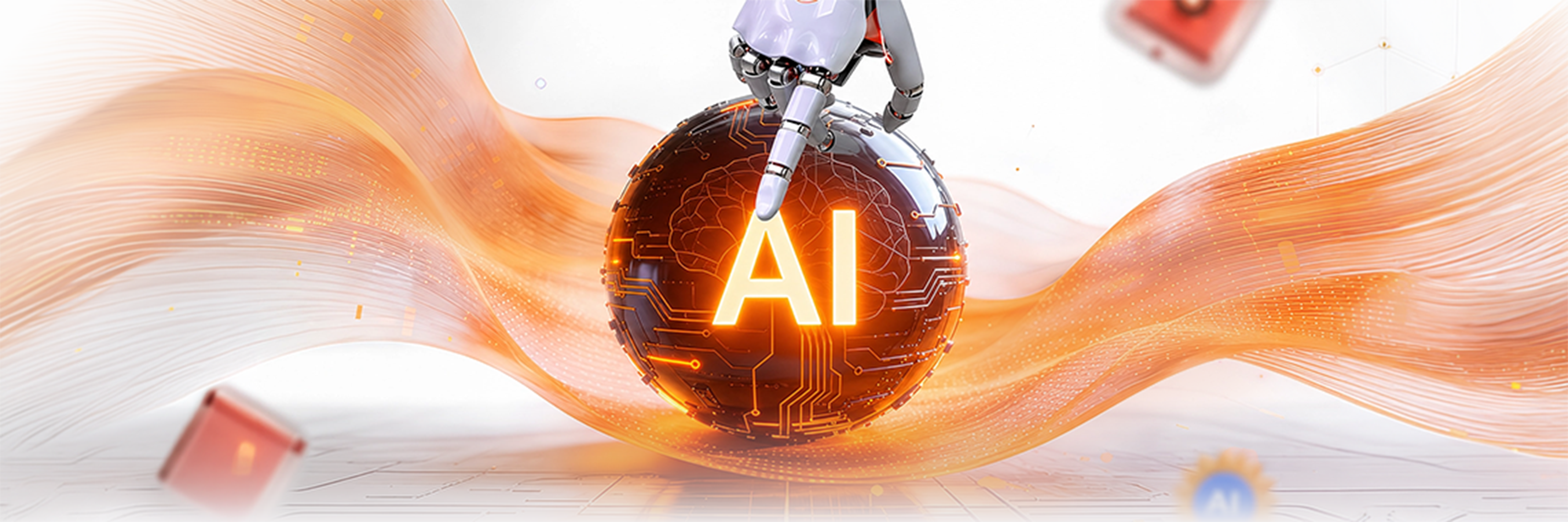 technical banner showing advanced robotic process automation rpa and artificial intelligence solutions for digital transformation in australia